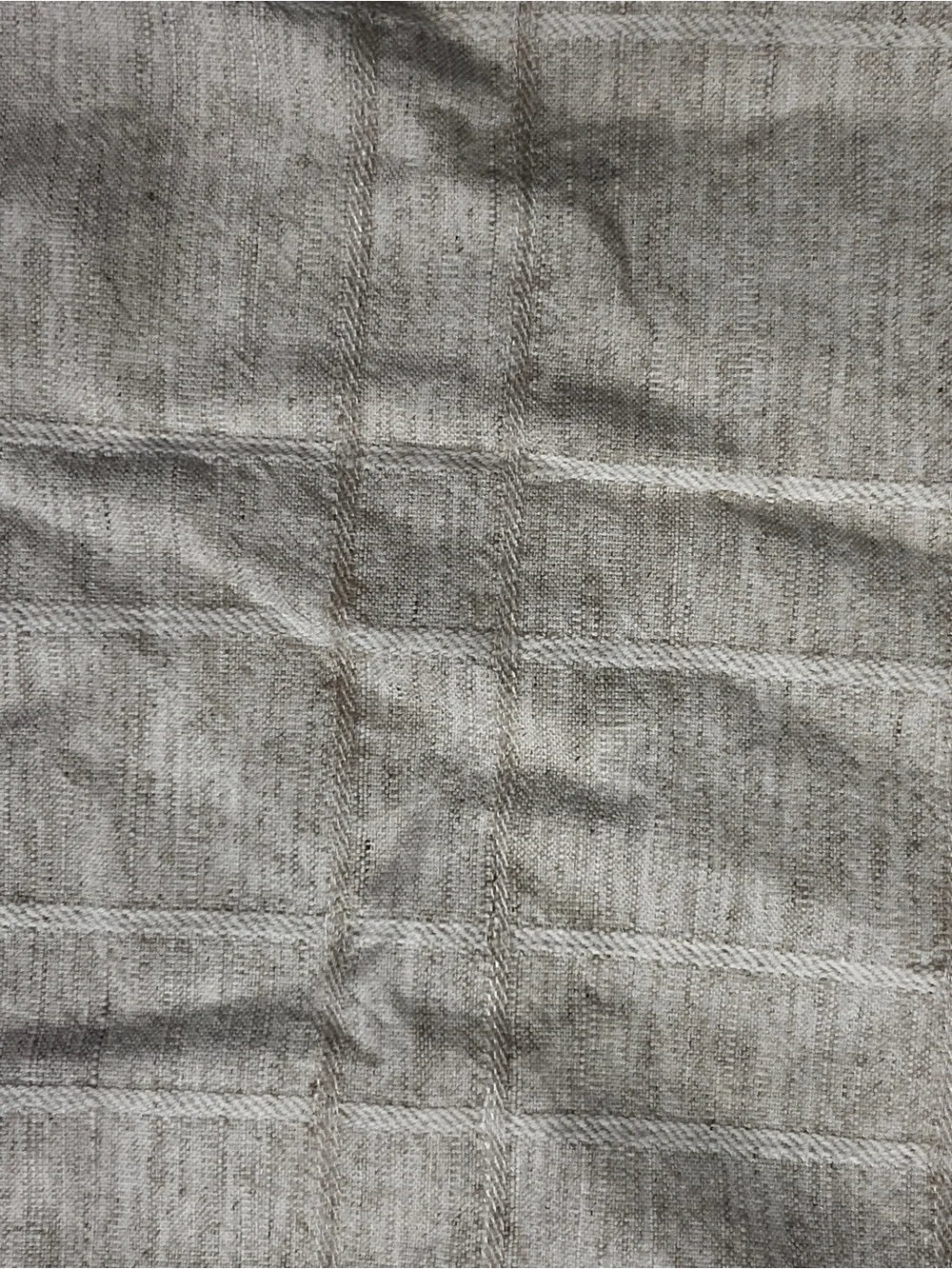 Set of 2 Neutral Linen Blend -Texture Throw Pillow Cover - Cream 18x18”